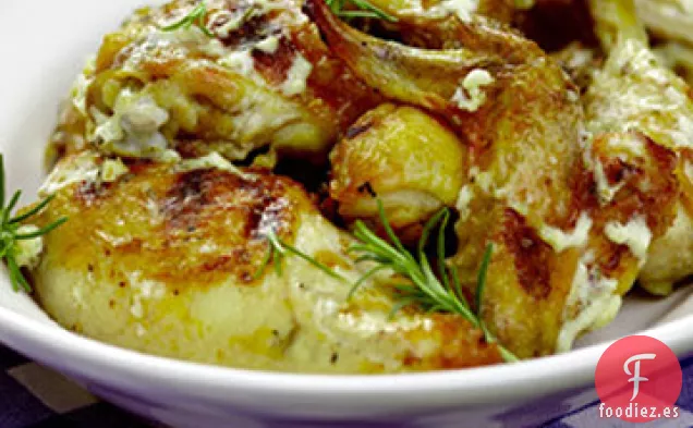 Pollo a la Parrilla con Salsa de Barbacoa Blanca de Romero Receta