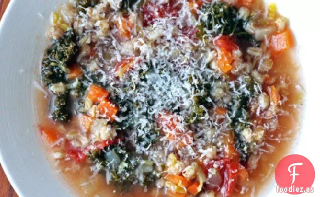 Cena de esta noche: Col Rizada Italiana y Sopa de Farro