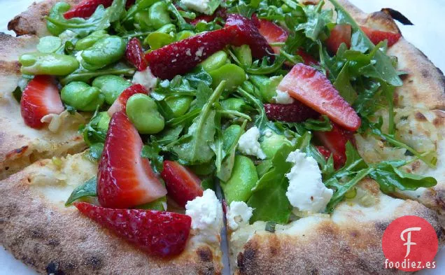 Receta de Pizza de Cebolla Tierna a La Parrilla