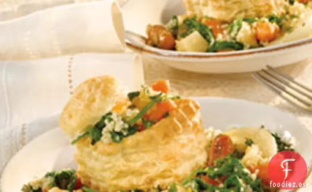 Ragú de Verduras de Invierno Asado en Tazas de Pastelería