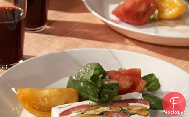 Terrina de Rúcula, Tomate y Queso de Cabra