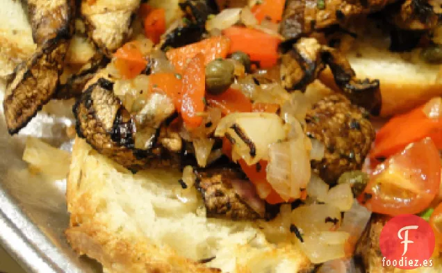 Bruschetta Portobello con Aïoli de Romero