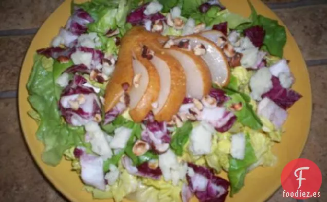 Ensalada de Pera Asada con Miel Con Aderezo de Tomillo y Verjus