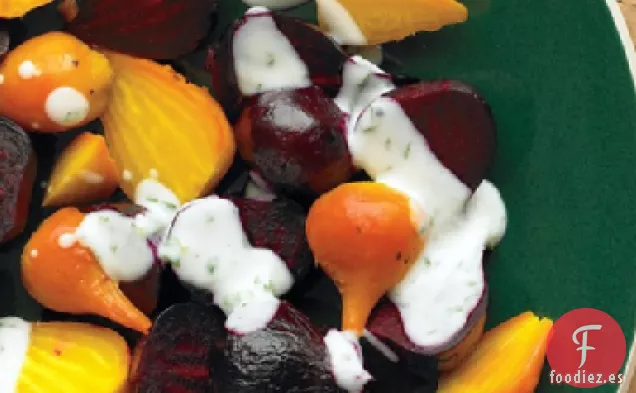 Remolacha Asada con Salsa de Menta y Yogur