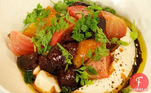 Remolacha Asada con Yogur