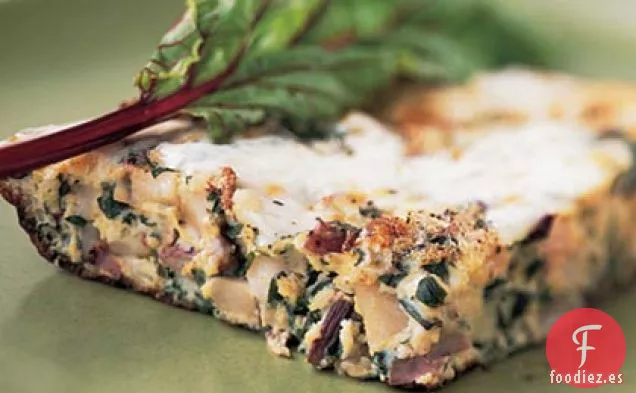 Frittata de Hojas de Patata y Remolacha
