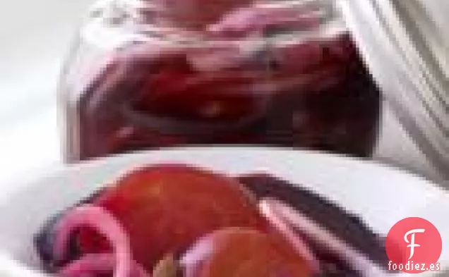 Remolachas Rojas Y Doradas En Escabeche