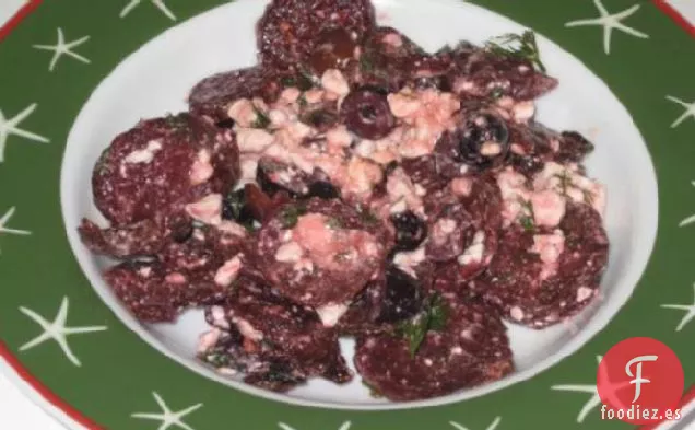 Ensalada de Remolacha Asada Con Aceitunas y Queso Feta