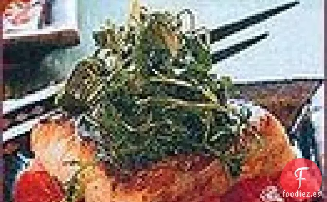 Lubina Rayada Frita con Tomates Salteados y Eneldo