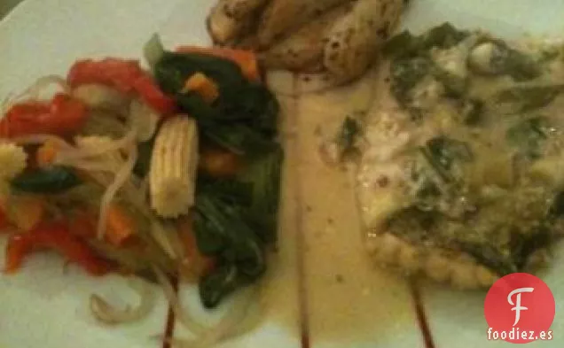 Pescado al Horno de Coco, Lima y Chile Con Trozos De Patata Tailandesa