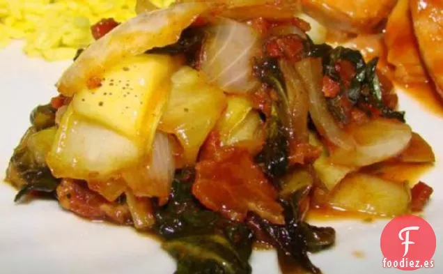 Col China con Salsa de Tocino Caliente