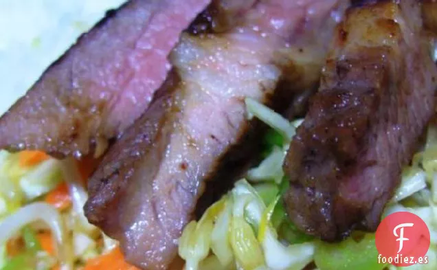 Char Siu Chuletas De Cerdo Con Ensalada De Col China