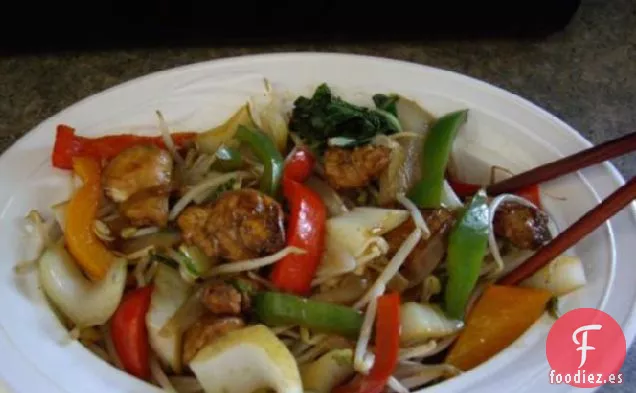 Salteado de Pollo para los Amantes del Jengibre