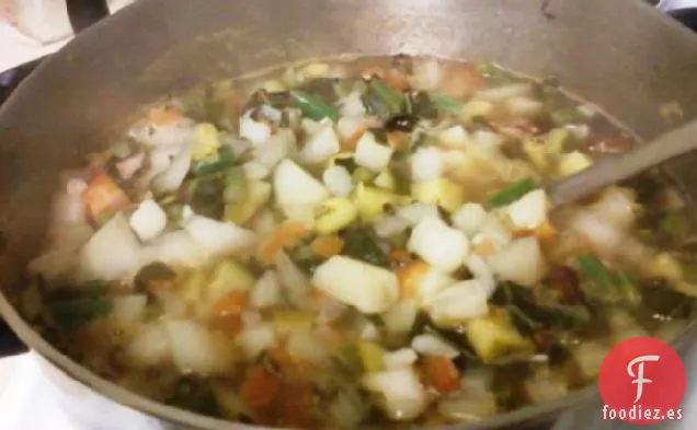 Sinigang vegetariano (Tamarindo Filipino o Sopa Agria)