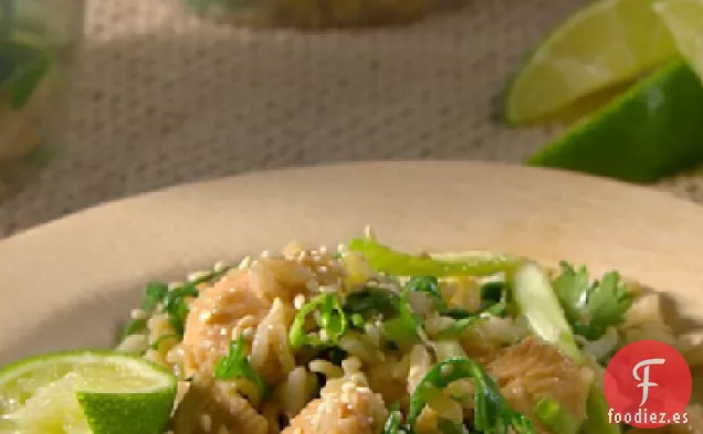 Ensalada de Arroz Integral, Pollo y Cilantro