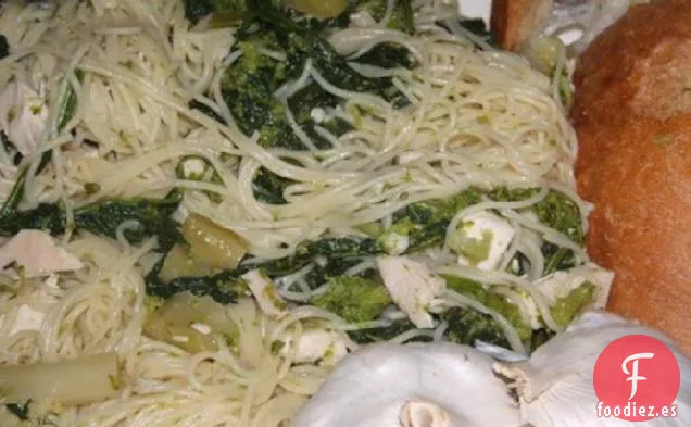 Brócoli Rabe y Pollo Aglio Olio (Con Aceite y Ajo)