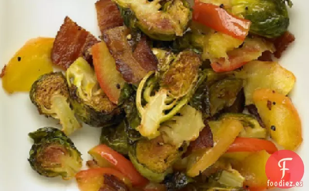 Coles de Bruselas con Tocino y Manzana