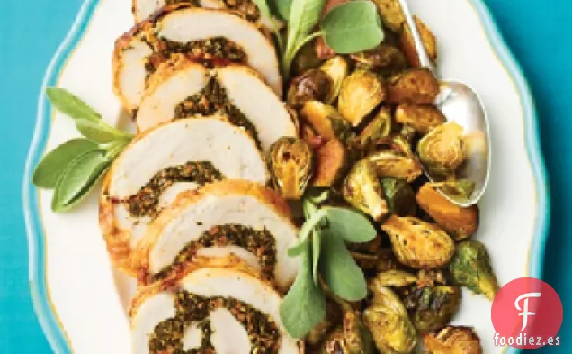 Pechuga de Pavo Rellena de Col Rizada y Salchicha