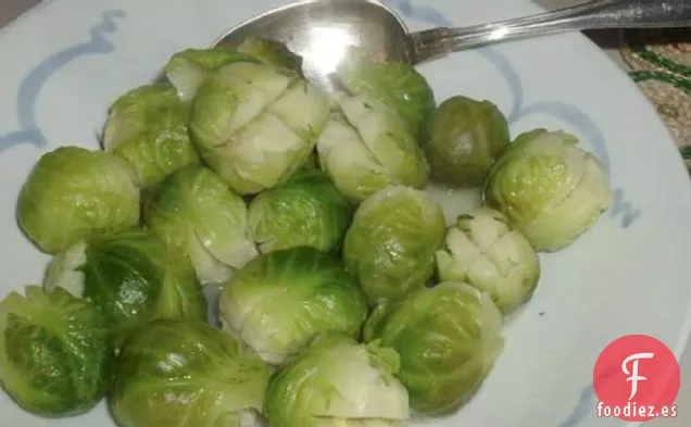 Coles de Bruselas Glaseadas con Limón