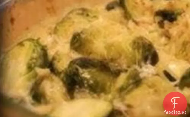 Deliciosas Y Cremosas Coles de Bruselas con Queso