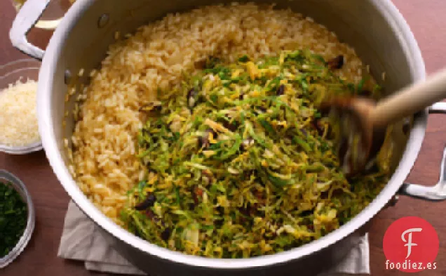Receta de Risotto de Coles de Bruselas y Limón