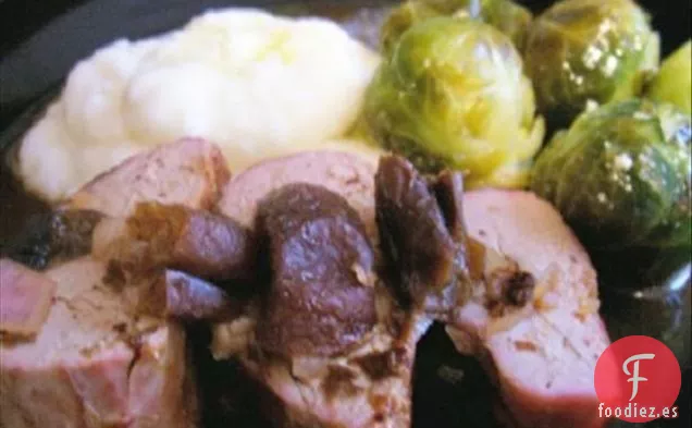Cazuela de Coles de Bruselas y Champiñones