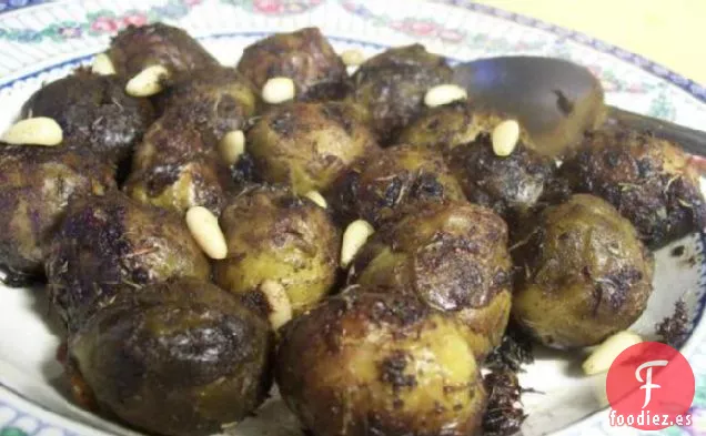 Coles De Bruselas Asadas Con Piñones