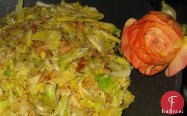 Coles de Bruselas Con Almendras y Corteza de Limón