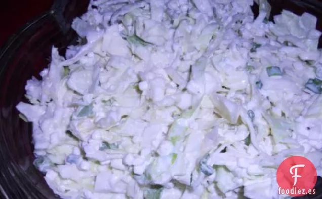 Ensalada Cremosa de Col y Cebolla Baja en Grasa