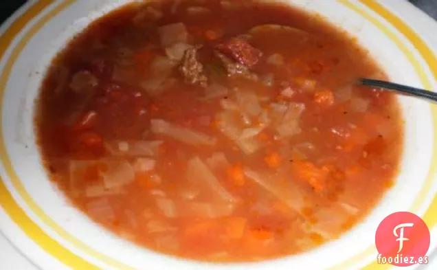 Sopa de Carne de Col y Crock Pot