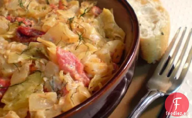 Fricasé de Tomate y Repollo