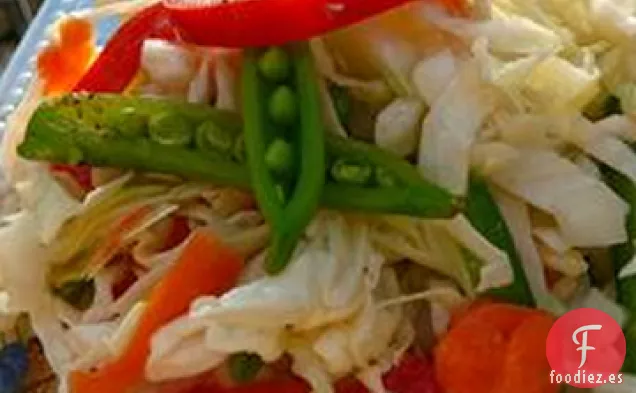 Ensalada de Guisantes de Nieve y Repollo Napa