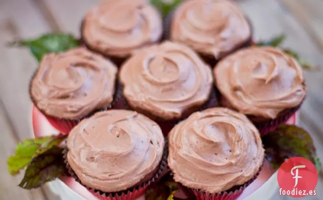 Cupcakes de Remolacha de chocolate Negro