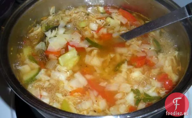 Olla de Barro de Carne en Conserva y Repollo