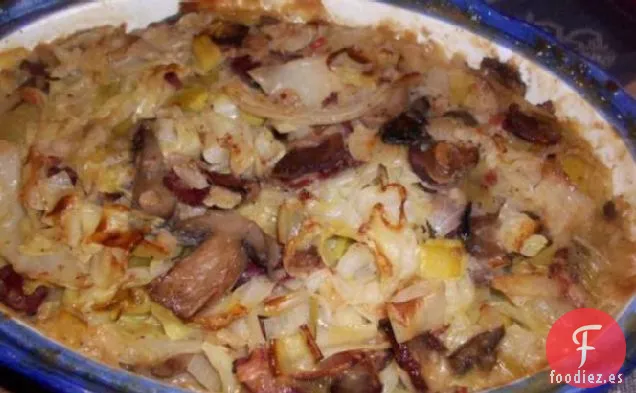 Cazuela de Tocino, Puerros y Repollo de Mightyro