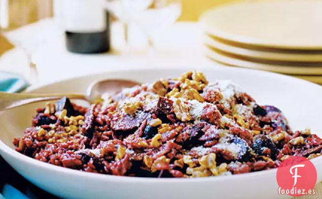 Risotto de Zinfandel con Remolacha Asada y Nueces