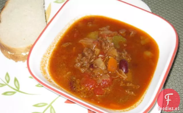 Sopa de Zanahoria, Repollo y Ternera