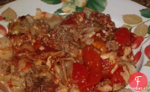Cazuela de Col Rellena Baja en Carbohidratos