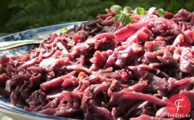 Repollo Rojo con especias de Rotkohl Alemán Con Manzanas y Vino