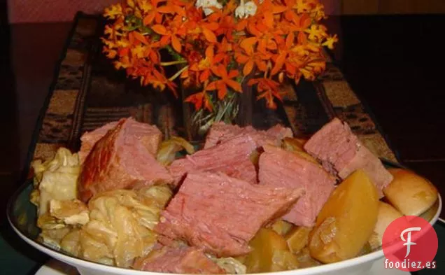 Pechuga de Ternera en Conserva de Manzana para la Olla de Cocción Lenta