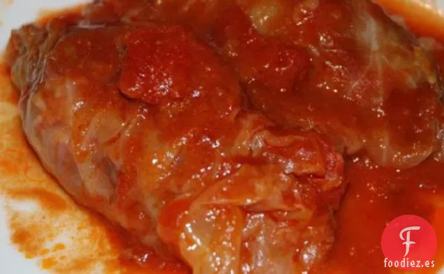 Rollos De Col Rellenos Con Salsa Agridulce