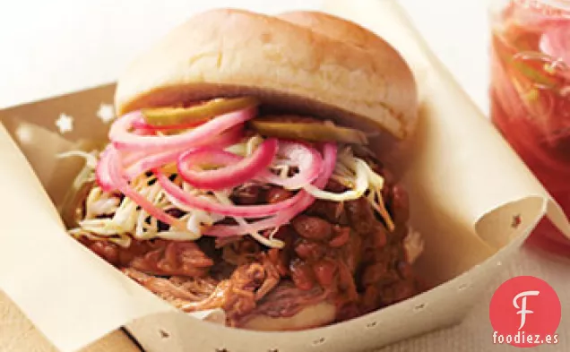 Sándwiches de Cerdo y Frijoles