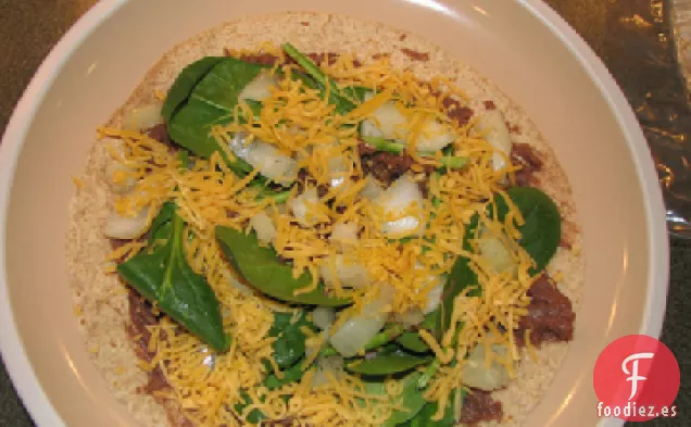 Quesadillas de Espinacas y Frijoles Negros Ligeros