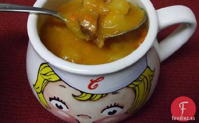 Sopa De Col De Patata Con Jamón