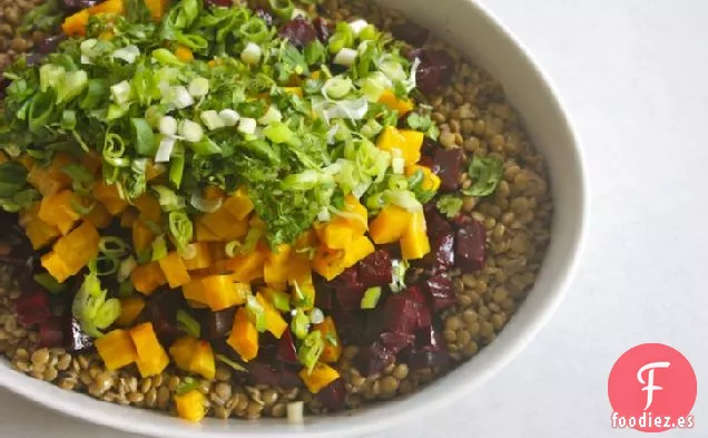 Lentejas Con Remolacha Asada