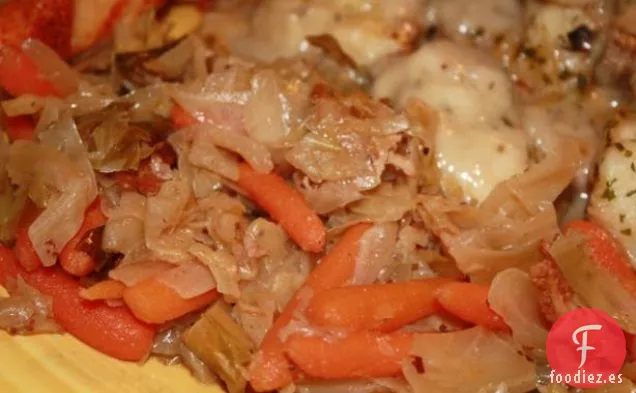 Rollos de Col Rellenos de Pollo y Arroz