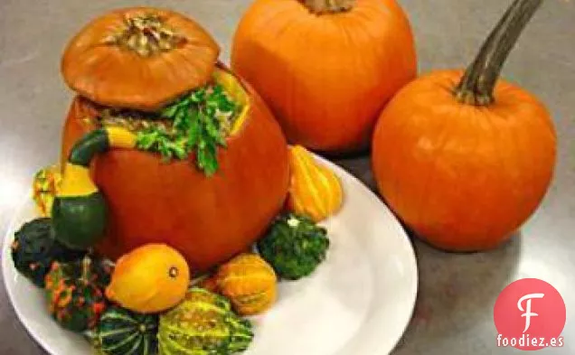 Cena en calabaza