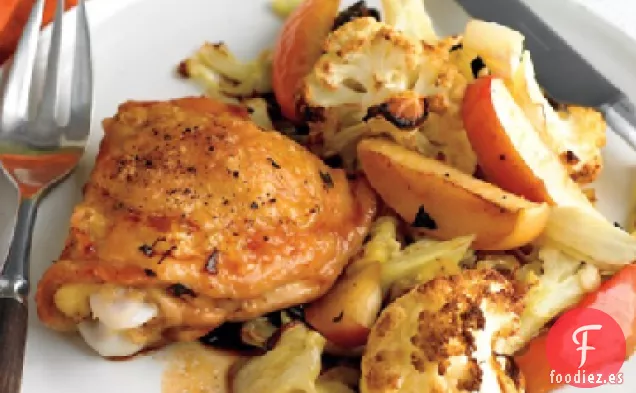 Pollo con Coliflor y Manzanas