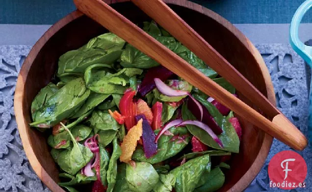 Ensalada de Espinacas con Cítricos y Remolacha Asada