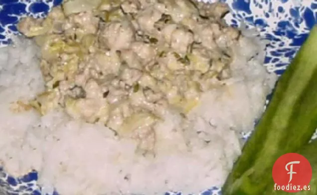 Pavo con Repollo y Queso Crema